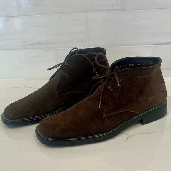 Salvatore Ferragamo Brown Suede Chukka Boots - Picture 4 of 14